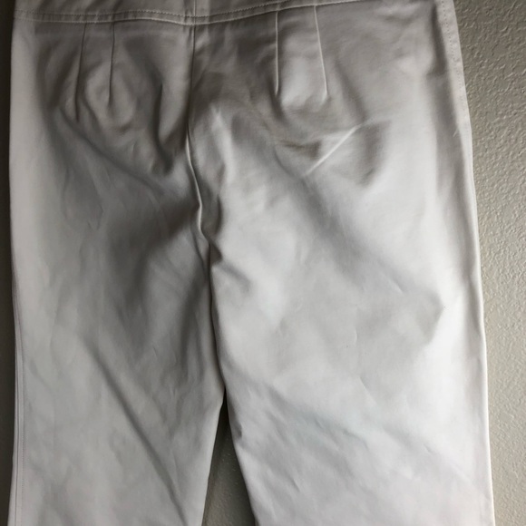 Ann Taylor White Cotton Flare Trousers 6 - Picture 6 of 8